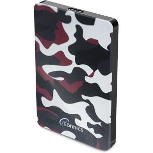 Hunb-1 To Camouflage Rouge Disque Dur Externe Portable Usb 3.0 Super Rapide Vitesse De Transfert Pour Une Utilisation Avec Un Pc Windows,Mac,Xbox One Et Ps4 - Neuf