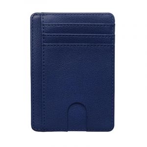 Nouveau Portefeuille En Cuir Pour Hommes Bloquant Rfid Mince Porte-Carte De Crédit Affaires Mâle Portable Mini Sac À Main De Voyage Pour Homme.Bleu. - Neuf