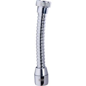 KALANKA-Tuyau de robinet M22 x 1 IG &iquest; &Eacute;conomie d'eau jusqu'&agrave; 50% &iquest; Avec joint &iquest; Compatible avec les raccords standard &iquest; Argent &iquest; Laiton & plastique &iquest; Rallonge de robinet/bec verseur / TECWS612 - Neuf