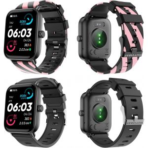 Kal-Montre Connectée Intelligentes Femme Homme, Smartwatch Étanche Ip68 Avec Alexa Intégrée, 100 Modes De Sport,Moniteur De Fréquence Cardiaque, Podomètre, Tracker Fitness Montre Pour Android Ios - Neuf