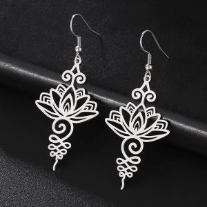 Kal-Collier Avec Pendentif Fleur De Lotus En Acier Inoxydable Unalome - Collier Ras Du Cou - Symbole Chakra - G&eacute;om&eacute;trie Hindoue - Bijou Spirituel - Cadeau Pour Homme Et Femme - Neuf