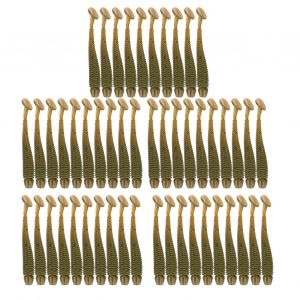50 PièCes 5 Cm Leurres De PêChe En Plastique Souple T Queue Grub Ver AppâTs Poisson Attirail Accessoire Noir - Neuf