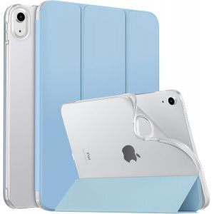 Case For Ipad (A16) 11th Gen 11 Inch 2025, Ipad 10th Gen 10.9 Inch 2022, Case With Soft Tpu Back Cover Flip With Semi-Transparent Stand Protector Auto Wake/Sleep, Sunny Sky Blue - Neuf