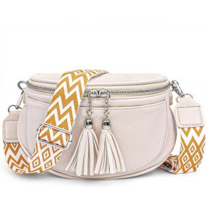 KALANKA-Sac Banane Femme Bandoulière Avec Motif & Bandoulière Réglable Pour Voyage Shopping - Neuf