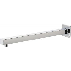 Bras de douche de 50 cm avec bride et ruban en t&eacute;flon, bras d'extension pour salle de bain, pommeau de douche fixe &agrave; effet pluie et pommeau de douche &agrave; effet pluie, en acier inoxydable - Neuf