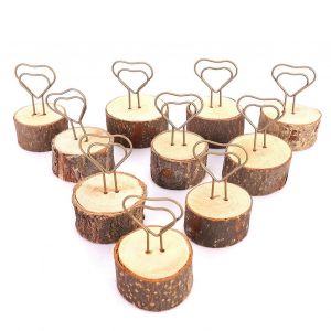 10 Pcs En Bois Clip Style R&eacute;tro Naturel Respectueux De L'environnement M&eacute;mo Photo D&eacute;coratif Clip Amour Avec Cro&ucirc;te - Neuf