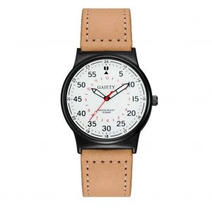 Gaiety Hommes Mode Robe Affaires Montre-Bracelet Analogique Quartz Montre (Beige) - Neuf