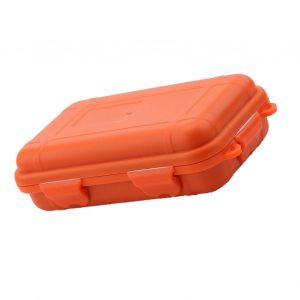 Bo&icirc;te De Rangement Etanche Et Resistante Aux Chocs Pour Survie En Plein Air, Ideale Pour Le Camping Et La Peche, Grande Taille, Orange - Neuf