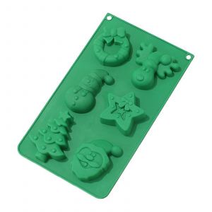 No&euml;l Silicone De , Les Grands De No&euml;l De Cuisson Pour Les Mini-G&acirc;teaux, Des Savons, Des Chocolats, De La Gel&eacute;e, Et Des Bougies, Avec L'arbre De No&euml;l Du P&egrave;re No&euml;l Bonhomme De Neige En Forme Silic - Neuf