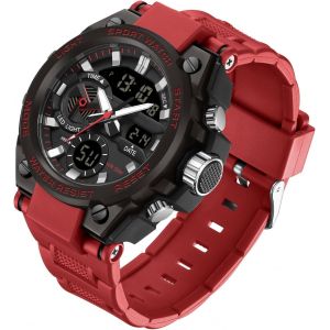 Montre Homme Digitale Outdoor Sport Etanche &Agrave; 50 Atm Montre Tactique Commando Montre Millitaire Homme Pour Sport Grand Cadran Montre Num&eacute;rique Facile &Agrave; Lire Avec Bracelet En Tpu.[J905] - Neuf