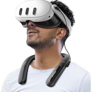 External Battery For Meta Quest 3s/3, 10000 Mah, Neck Strap For 3-5 Hours Playtime, Fast Charger Pd For Vr Oculus Quest 3s/3/2/1/Pro, Pico 4, Htc Vive, Psvr 2 - Black - Neuf