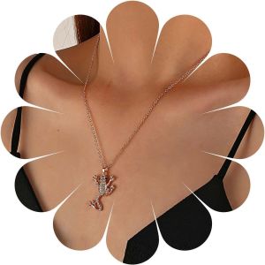 Kal-Collier Boho Grenouille Cristal Collier Ras Du Cou Grenouille Or Collier Pendentif Grenouille Strass Collier Animal Grenouille Cz Collier Chaîne Grenouille Chanceux Bijoux Femmes Hommes - Neuf