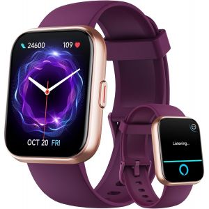 Montre Connectée Femme Pour Samsung,Iphone,Android,1.8"" Smartwatch Avec Appel Bluetooth,Voix De L'ia,Alexa Intégrée,Smartwatch Moniteur,Calories,Ip68 Montre Intelligente,Podometre - Neuf