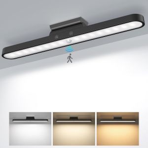 Lampe Détecteur De Mouvement Interieur Sans Fil, Lampe De Placard 2500mah Lampe De Bureau Dimmable, Lumière Magnétique Rechargeable Usb Éclairage À Led Cuisine Bureau Veilleuse Miroir Armoire - Neuf