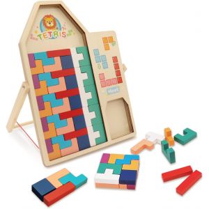 ChenQuanSarl-Rompecabezas Madera De 3D Tetris,Juguetes Montessori Ni&ntilde;os 3 4 5 6 A&ntilde;os&iquest;Fomentar La Imaginaci&oacute;n Espacial Y El Pensamiento L&oacute;gico De Los Ni&ntilde;os. - Neuf