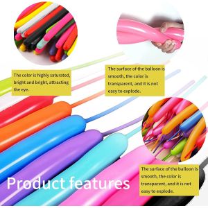CAUC-100 Pi&egrave;ces Ballon pour Sculpture, Violette Long Ballons, Ballon a Modeler, Ballons Tordus Longs, Ballon Forme, Magiques Ballons en Latex, pour Anniversaire des Enfants, Mariage et F&ecirc;te - Neuf
