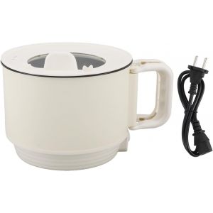 Subzonal-Marmite &Eacute;lectrique, 1,8 L, Grande Capacit&eacute;, 2 Vitesses, R&eacute;glable, Portable, Antiadh&eacute;sif, Mini Cuiseur Ramen Pour P&acirc;tes, Soupe, Steak, ?ufs, Flocons D'avoine (Blanc) (Prise Ue 220v) - Neuf