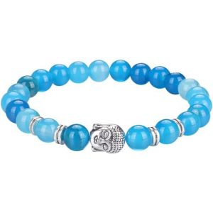 ERYI-Bracelet De Bouddha Tibétain En Pierres Naturelles - Oeil De Tigre 0.8Cm Pour Yoga, Décontracté - Pour Femmes Et Hommes - Neuf