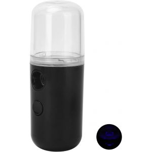 KALANKA-Nébuliseur Portable Brume Faciale Nébuliseur Vapeur Brume Faciale Hydratant Profond Mini Humidificateur pour Voyage D'Affaires à Domicile, Compteur D'Eau de Pulvérisation(Noir) - Neuf