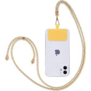 Mdy-Compatible Avec La Lanière De Téléphone Lanière Universelle Portable Bandoulière Réglable Pour Le Cou, Sangle De Pour Attache De Téléphone Compatible Avec Tous Les Smartphones - Jaune - Neuf