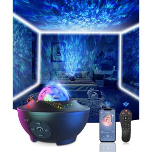 Eryi-Projecteur Ciel Etoile,Projecteur Galaxie Avec 2 Modes Étoiles,Télécommande,Minuterie,20 Couleurs Bluetooth Veilleuse Bébé Musicale Luminosité Et Vitesse Réglables Led Deco Chambre,Fête,Cadeau E - Neuf