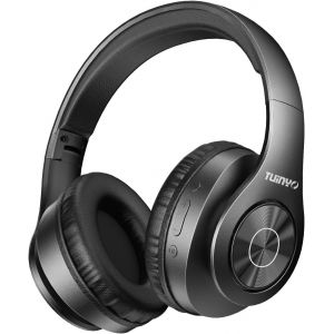 ERYI-Casque Bluetooth Sans Fil, Casque Sans Fil Stéréo, Temps De Lecture 35H, Basses Graves, Cache-Oreilles Protéiques À Mémoire Douce, Mode De Câble De Microphone Intégré Pc/Mobile/Tv-Noir ¿ - Neuf