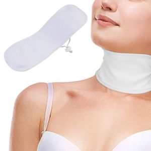 Tour De Cou &Agrave; L'huile De Ricin Avec Boucle R&eacute;glable Et Membrane &Eacute;tanche Pour Plus De Confort Et D'absorption - Neuf