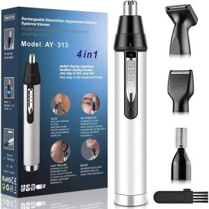 Eryi-Tondeuse Nez Et Oreille- 4 En 1 Usb Rechargeable Tondeuse Électrique Pour Le Nez Et Les Oreilles ,Tondeuse À Sourcils Indoloreet Professionnelle Pour Les Hommes Et Les Femmes,Tondeuse Nez - Neuf