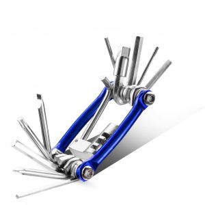 Kit D'outils Multifonctionnels De Reparation De Pneus De Velo De Montagne, Extracteur De Chaine De Velo Portable, Bleu - Neuf