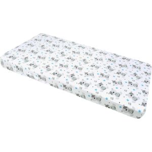 Kalanka-Drap Housse 60x120 Lit Bebe Matelas Enfant Bébé - 100% Coton Fitted Draps Lit Pour Baby Bed Cover Sheets Matela Literie Mattress Couette (Ours En Peluche Bleu Clair) - Neuf
