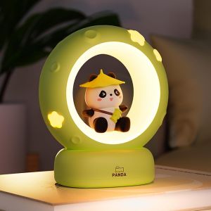 KALANKA-Veilleuse Panda Lampe Veilleuse Enfant Rechargeable Lampe Chevet Bebe Lumi&egrave;re Maternit&eacute; Chambre avec Minuteur Veilleuse B&eacute;b&eacute; Nomade Cadeau Naissance Nouveau n&eacute; - Neuf