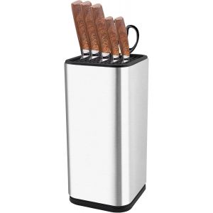 Oayew-Foydrema Bloc Couteaux Cuisine Vide - Inox Porte Couteaux De Cuisine Plus De 8 Couteaux - Grand Range Couteaux De Cuisine - Support Couteaux Cuisine - Blocs Couteaux Vides - Neuf