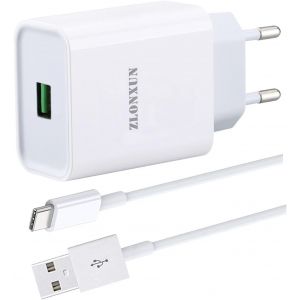 Loc-Chargeur Rapide Et C&acirc;ble Compatible Avec Xiaomi Redmi Note 12/13/9/9 Pro/11/11S/8 Pro/10 Pro/10S/9T/9S,Redmi 13C/12/A3/9,Xiaomi Mi 10/10T/11 Lite/9T/Note 10/9/10 Lite/9T/9 Se/9 Lite - Neuf