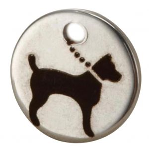 Bricolage Beau Chien Animal En Acier Inoxydable D&eacute;cor Pendentif V&ecirc;tement Accessoire (Couleur Acier) - Neuf