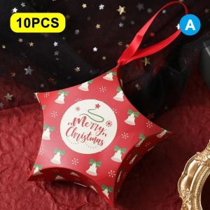 Bo&icirc;te De Bonbons De No&euml;l Bo&icirc;te De Friandises Bo&icirc;te Cadeau Du P&egrave;re No&euml;l Avec Rubans Pour L'emballage Cadeau De Bonbons De Mariage De No&euml;l 10,A - Neuf