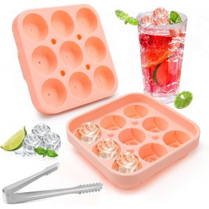 Kal-Bac A Glacon Roses Glacons Moule Bac Glacon Silicone Bpa Libre Ice Cube Tray Pour Cocktail,Whiskey,Café,Jus,Moules À Glaçons - Neuf