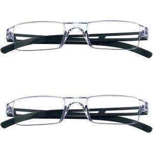 2 Pièces Lunettes De Presbytie Sans Monture,Lunettes De Lecture Homme Anti Lumière Bleue,Ultra Légères Reading Glasses Unisexe, Aides À La Lecture Pour Pc,Tablette,Gaming Lecteurs - Neuf