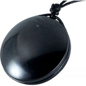 Kal-Collier Pendentif En Cristaux De Shungite | Bijoux Spirituel Collier Chakra, Pierre Naturelle - Bijoux Tendance, Cristal De Roche, Pendentif Noir - Neuf