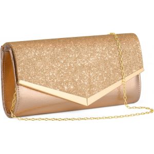 RFCBC-Sac de Soirée Pochette, Pochette Enveloppe Sac de Soirée pour Femme, Sac à Main de Soirée Etincelant pour Soirée, Mariage, Bal de Fin d'année, Fête - Neuf