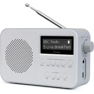 Pr2 Radio Num&eacute;rique Portable Dab/Dab+ Et Fm,Design Compact De Poche,Radio Dab De Poche,R&eacute;veil,40 Stations Pr&eacute;r&eacute;gl&eacute;es,Sortie Casque,Alimentation Par Piles Ou Secteur-Blanc - Neuf