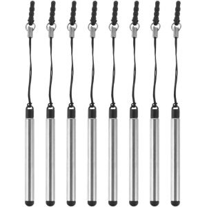 8 Pi&egrave;ces Stylo &Agrave; &Eacute;cran Tactile Stylet Capacitif Tablette Stylet pour &Eacute;cran Tactile pour &Eacute;cran Tactile Attache &Agrave; &Eacute;cran Tactile Mini Stylos Styliste Noir - Neuf