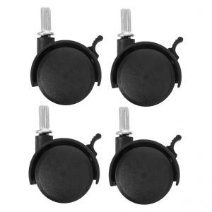 KALANKA-4 Pi&egrave;ces Roulettes De Remplacement Pour Porte-V&ecirc;tements Et S&eacute;choirs &Agrave; Linge Roues Pivotantes 360&deg; Avec Frein Accessoires Robustes Pour Meubles Et Chariots Faciles &Agrave; Installer - Neuf