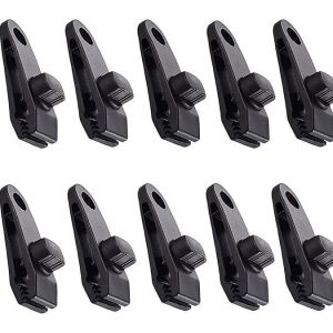 Lot De 10 Clips De Bâche Durables ¿ Installation Facile Pour Tente Et Auvent, Pour Le Camping, L'extérieur, Forte Adhérence, Légers Et Polyvalents. - Neuf