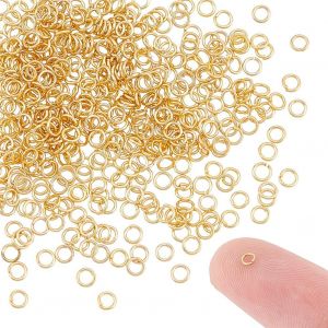 Eryi-500pcs Anneaux De Saut Ouvert Plaqué Or 18 Carats 2.5mm Anneaux Ronds Acier Inoxydable Connecteurs Anneau De Jonction Doré Anneaux Pour Boucle D'oreille Bracelet Accessoires De Bijoux - Neuf