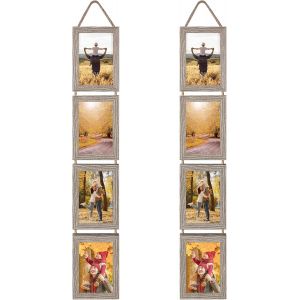 Cadre Photo 10x15 Noir avec Quatre Cadres, Cadre 4 Photos Collages &agrave; Suspendu pour D&eacute;corer La Maison, Le Salon, Le Bureau - Neuf