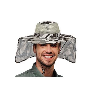 Chapeau De Soleil Camouflage &Agrave; Larges Bords Avec Rabat De Nuque Pour Activit&eacute;s De Plein Air - Neuf