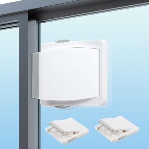 Serrure De Fen&ecirc;tre Coulissante, 2 Pi&egrave;ces Serrure De Porte Coulissante En Verre, Sans Per&ccedil;age, Pour La Protection Des Enfants Et Des Animaux Domestiques, S&eacute;curit&eacute; De Location - Neuf