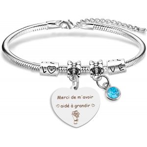 Kalanka-Cadeau Maitresse D'école Cadeau Nounou Bracelet Maitresse Bracelet Atsem Merci Maîtresse Cadeau Fin D'année Scolaire Cadeau Merci Cadeau Assistante Maternelle Cadeau Institutrice Cadeau Prof - Neuf