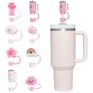 Acdsgd-Chapeaux De Paille En Silicone, Accessoire Stanley Cup, Couvercles De Paille Pour Tasse Stanley, Embouts De R&eacute;utilisables(Bouilloire Non Incluse) - Neuf