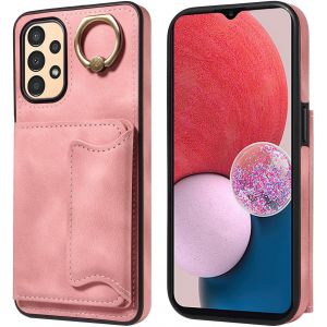Kal-Coque Pour Samsung Galaxy A04 / A04s, Ultra Mince Tpu Anti-Chute Et Antichoc Protection Housse Cover, Avec Support De Bague Et Fente Pour Carte Silicone Etui Case (Rose) - Neuf
